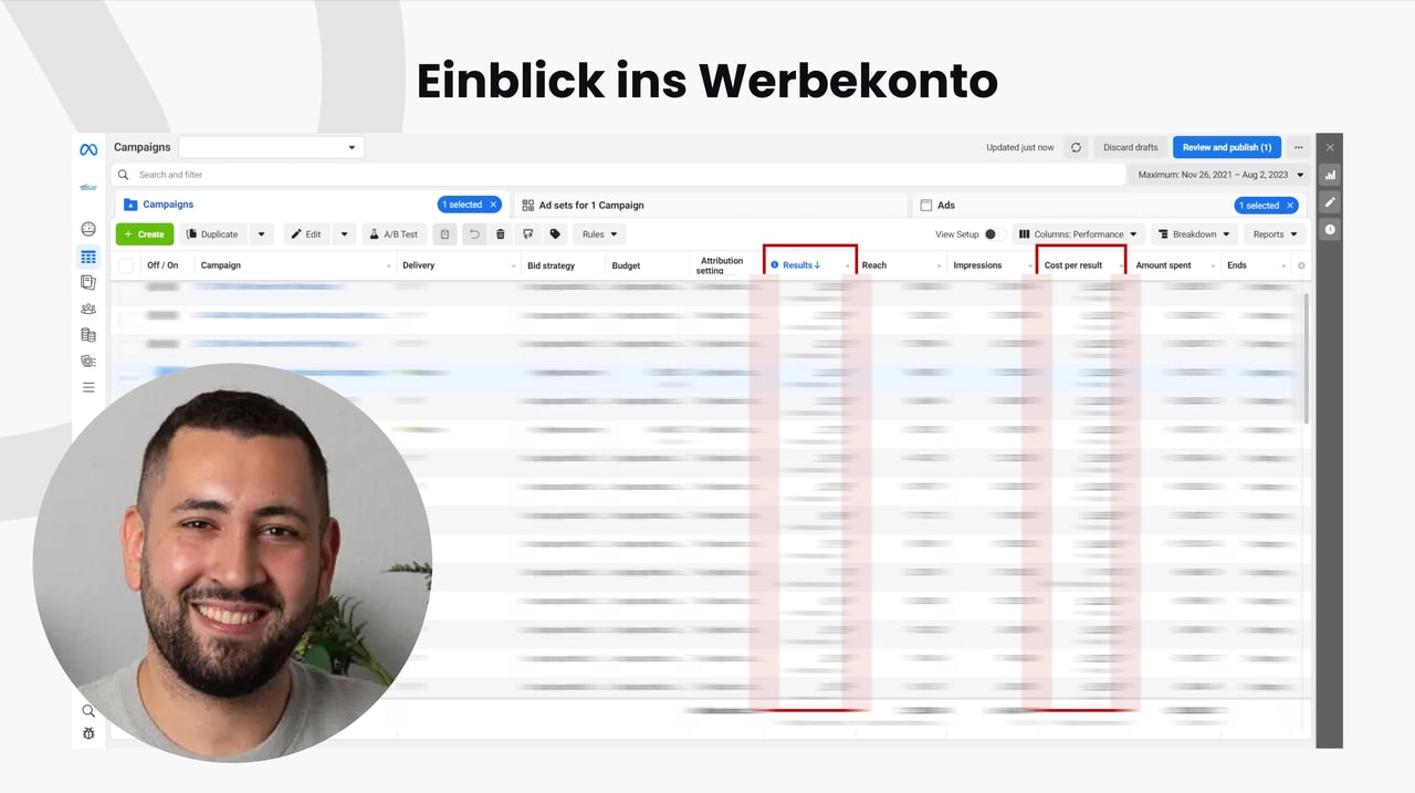 Einblick ins Werbekonto von Jörg Sebening